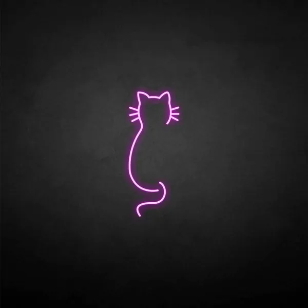 'Cat back' neon sign | 30cm / 11.8In / Deep Pink / Cut to shape