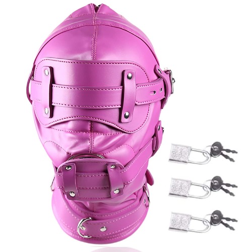 Halloween Mask, Full Face Breathable Portable Headgear Cosplay Head Hood Mask, Funny Masquerade Costume, for Unisex - 3.93 inch Pink