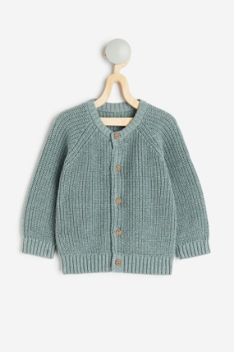 Rib-knit cardigan