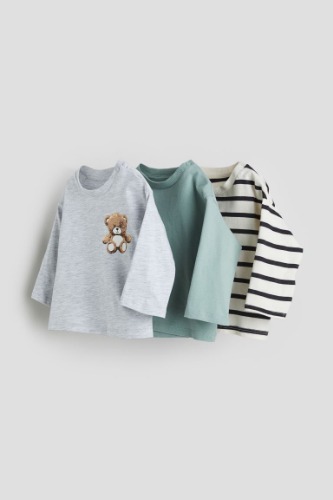 3-pack cotton jersey tops
