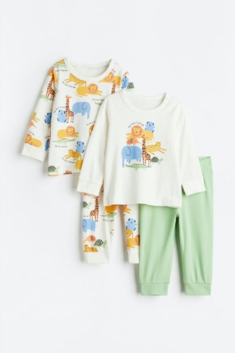 2-pack printed cotton pyjamas