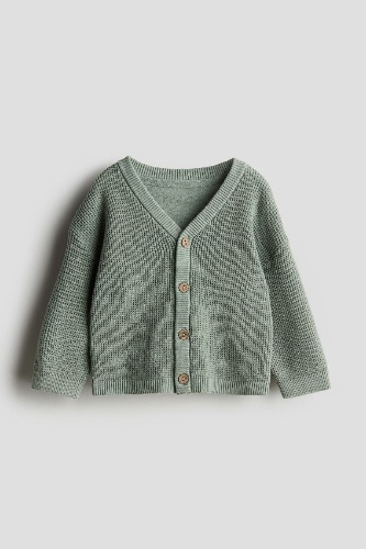 Waffle-knit cardigan