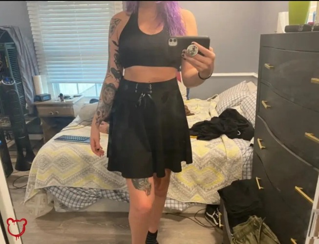 'Mystic Lace  Skirt' - Black / XL