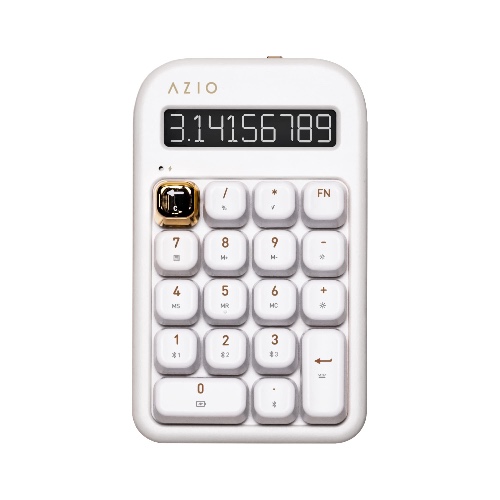 Azio IZO Wireless BT5 NumPad/Calculator, White Blossom - White Blossom Azio IZO