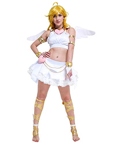 miccostumes Women's Costume Angel Cosplay Outfit Skirt Top with Accessories - White - X-Large