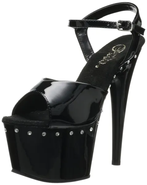 Pleaser ADORE-709 Blk Pat/Blk