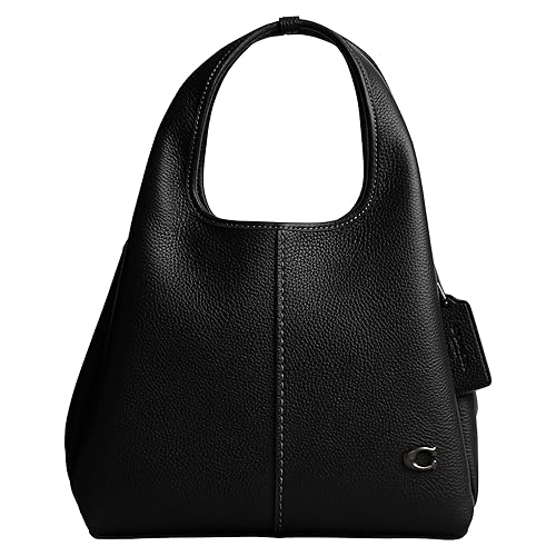 Coach Women's Polished Pebble Leather Lana Shoulder Bag 23 - One Size - Black