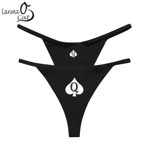 Queen of Spades-ropa interior Sexy para mujer, tangas, ropa interior sin costuras, bragas íntimas, Tanga - AliExpress 200574005