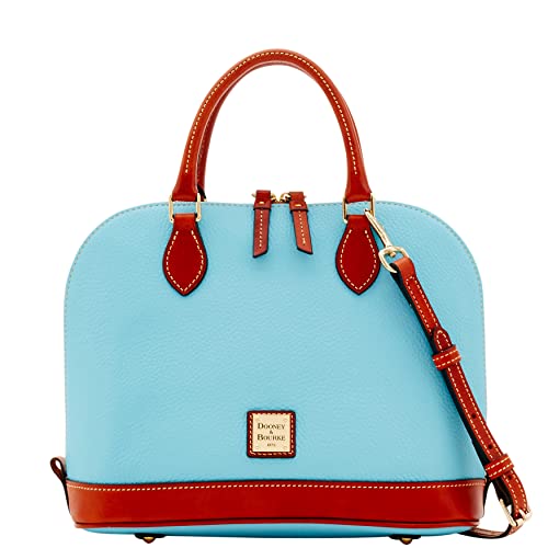 Dooney & Bourke Handbag, Pebble Grain Zip Zip Satchel - One Size - Caribbean Blue