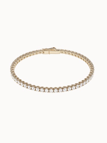 Classic Round Diamond Tennis Bracelet - Medium 4.40cts (3mm) / 16cm