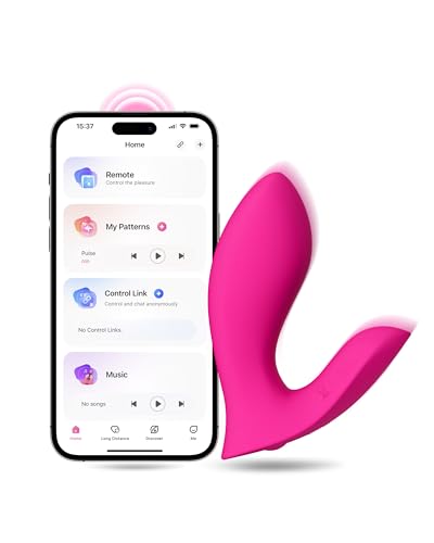 LOVENSE Flexer Wearable Panty Vibrator, App Remote Control Butterfly Vibrator for Women Pleasure, Rechargeable Clitoral G Spot Stimulator, Bluetooth Adult Sex Toys for Couples Play