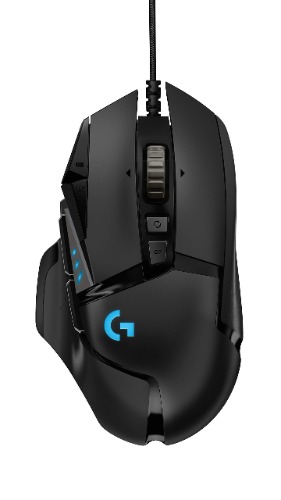 Logitech G502 Hero High Performance Wired Gaming Mouse, Hero 25K Sensor, 25,600 DPI, RGB, Adjustable Weights, 11 Programmable Buttons, On-Board Memory, PC/Mac - Black - Gaming Mouse G502 HERO