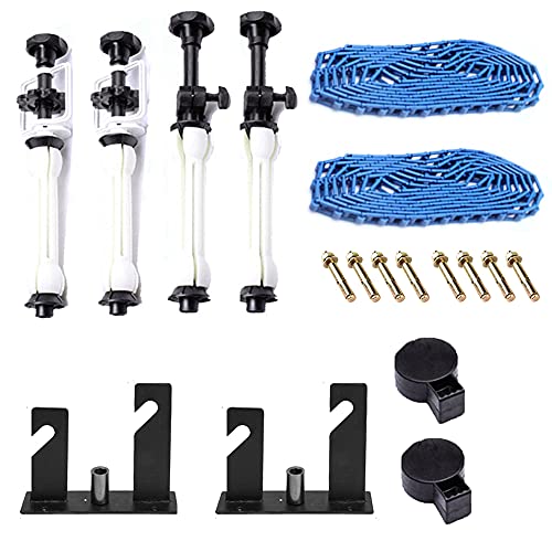 Photography Backdrop Double Roller Wall Mounting Manual Background Support System for Using Light Stand, Including Two Double Hooks, Four Expand Bars, Two Chain, Eight Screws