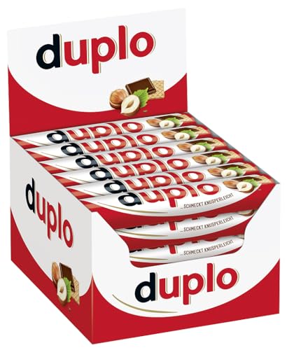 Ferrero duplo Einzelriegel – Schmeckt knusperleicht – 1 Packung mit je 40 Einzelriegeln (40 x 18,2 g)