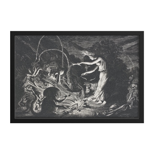 "The Witch (Night Piece)" Rectangle Framed Art Print - White / 24x36