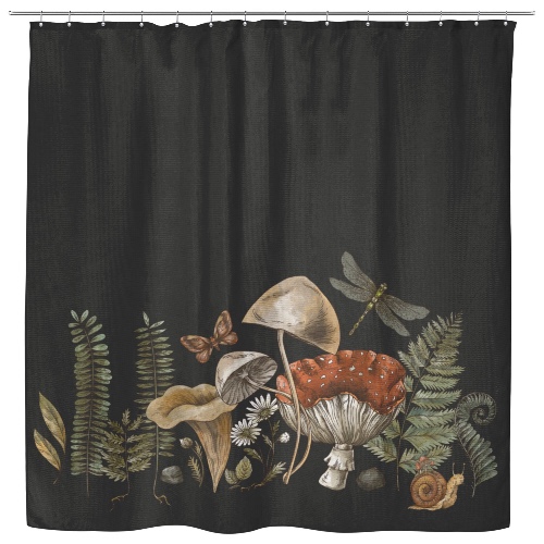 "Dark Forest" Cloth Shower Curtain