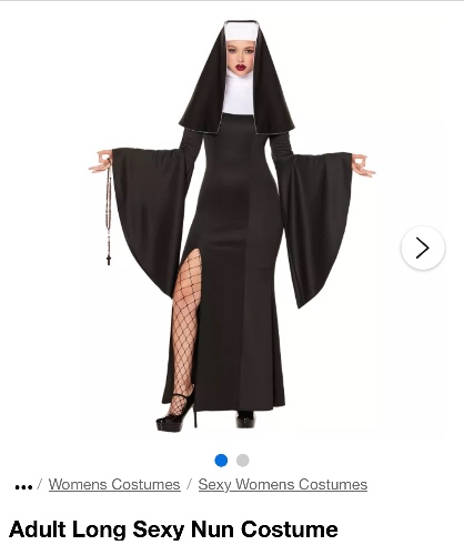 Adult Long Sexy Nun Costume - Spirithalloween.com