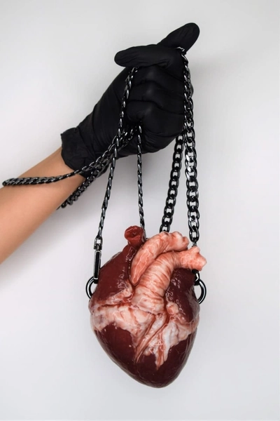 Realistic Human Heart Bag, Anatomical Human Heart Silicone Sculpture