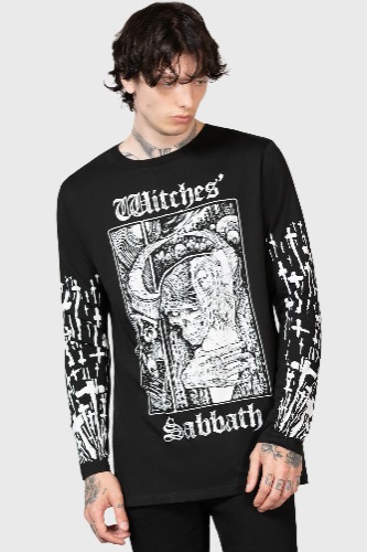 Witches' Sabbath Long Sleeve Top | S / Black / 100% Cotton