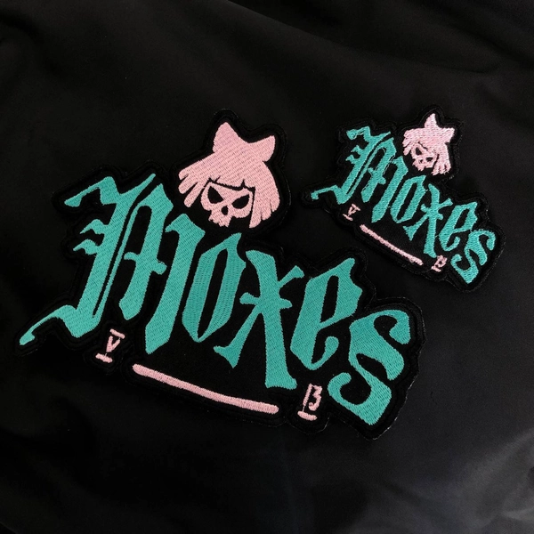 Mox the Moxes girls gang cyberpunk cosplay prop embroidery patch futuristic present