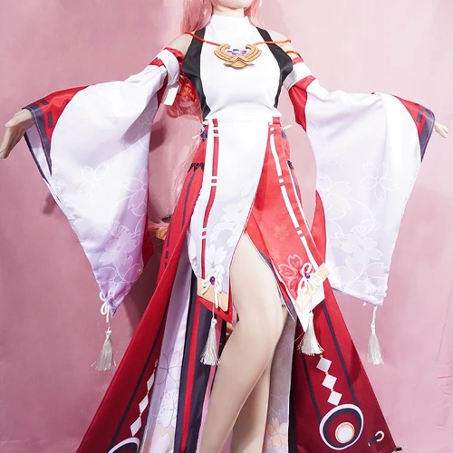 Yae Miko Cosplay Costume Impact Uniform Wig Cosplay Anime Chinese Style Halloween Costumes for Women Game - AliExpress 200000532