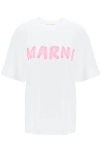 T Shirt With Maxi Logo Print