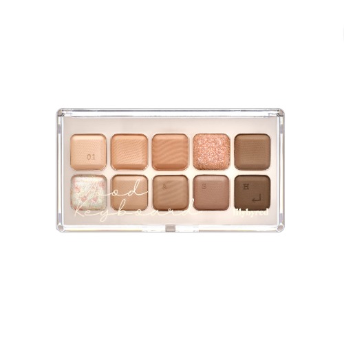 LILYBYRED Mood keyboard eyeshadow palette | Soft neutral ash color, Long-Wearing, glitter, Clear watercolor | Palette With Easy Color Matching For All | K-beauty (01 #Ash Cinnamon)