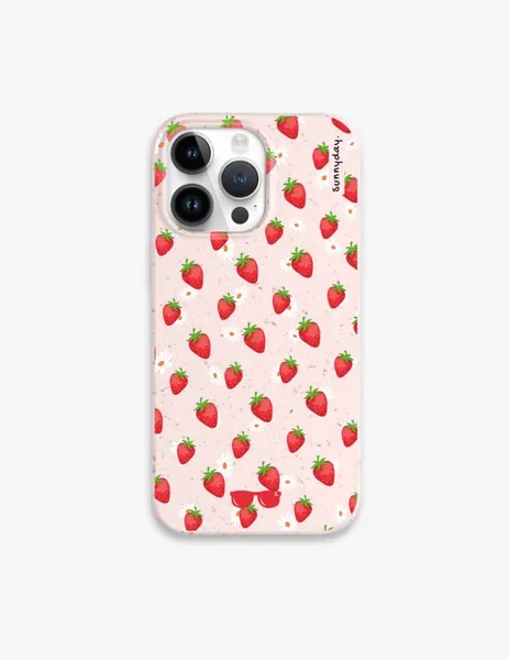 Strawberry Daisies Plant-based iPhone Case