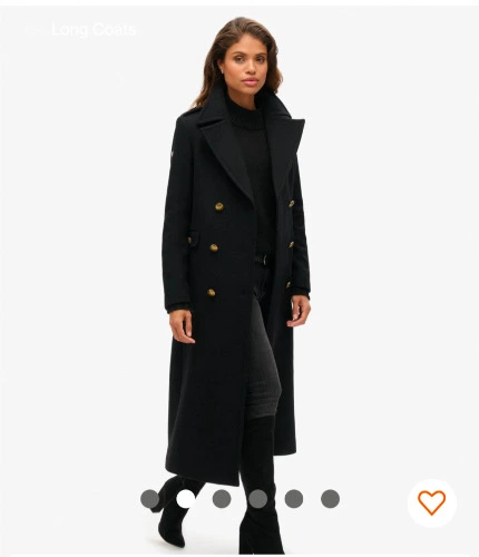 SuperDry double breasted wool trench coat