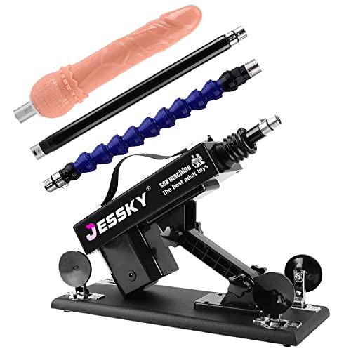 JESSKY Sex Machine, 3XLR Adapter Love Machine Adjustable Adult Sex Toys with 3 Attachments Automatic Sex Machines for Women and Men - Automatic Sex Machine