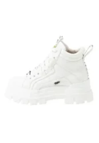 ASPHA MID - Platform ankle boots - white