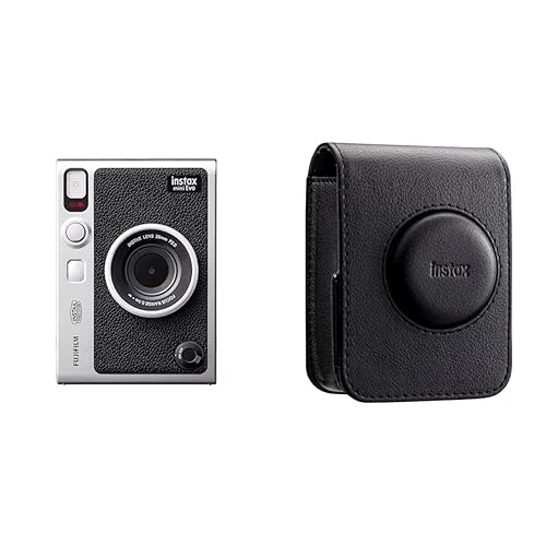 INSTAX Mini EVO Black (USB-C) + Mini EVO Kameratasche, schwarz - Mit Kameratasche - Schwarz