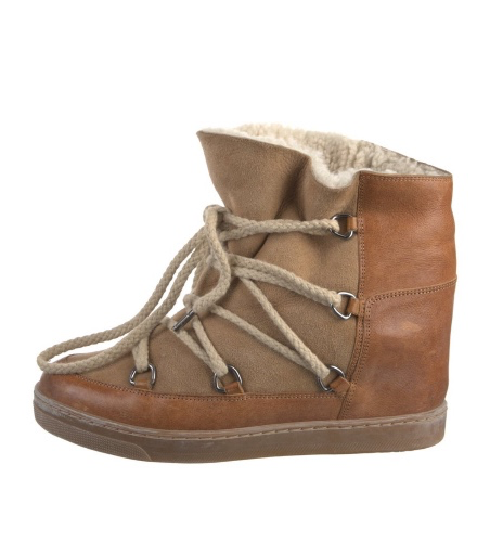 Isabel Marant Leather Wedge Sneakers