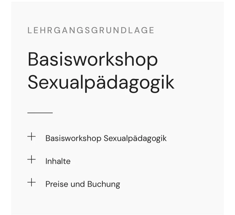 a course on sexual pedagogy