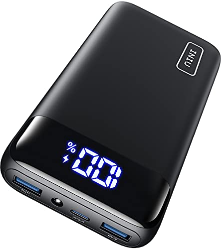 INIU Portable Charger, 22.5W 20000mAh USB C in & Out Power Bank Fast Charging, PD 3.0+QC 4.0 LED Display Phone Battery Pack Compatible with iPhone 15 14 13 12 Pro Samsung S21 Google iPad Tablet, etc. - Black