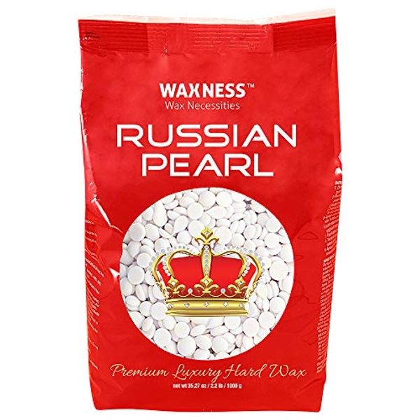 Waxness Polymer Blend Premium Luxury Hard Wax Beads Russian Pearl 2.2 lb / 1 kg