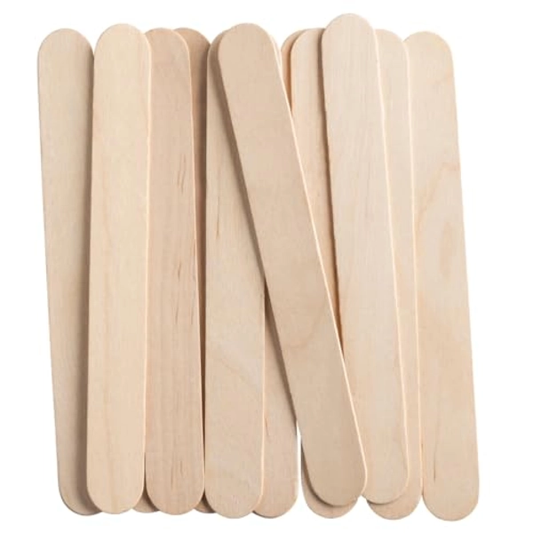 [1000 Count] Jumbo 6 Inch Wooden Multi-Purpose Popsicle Sticks,Craft, ICES, Ice Cream, Wax, Waxing, Tongue Depressor Wood Sticks