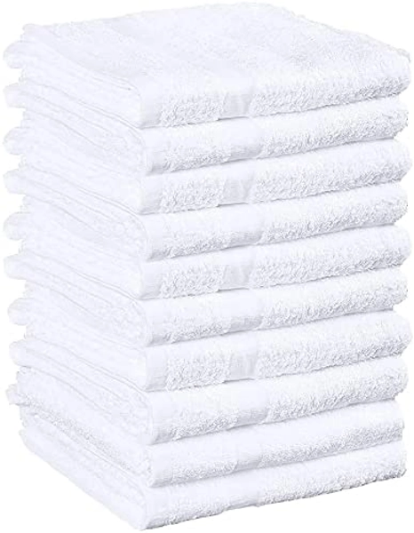 SOFT TEXTILES White Spa Towels for Facials - Salon Towels/Hand Towels Bulk/Facial Towels for Estheticians Soft/Toallas para Salon De Belleza / 16 x 27 Inches/Pack of 12