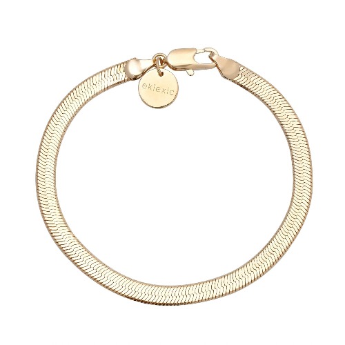 5mm Viper Chain Bracelet - 8" Gold