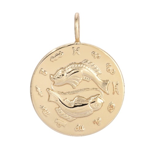 Zodiac Pendant Pisces - Gold