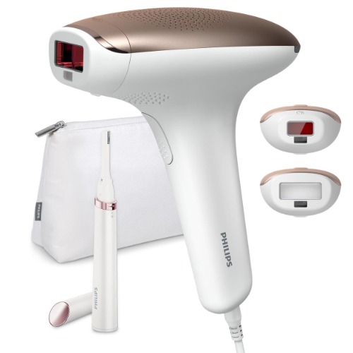 Philips Lumea Advanced IPL Hair Removal Device with 2 Attachments and Corrector Trimmer - Light-Based, Long-Lasting Hair Removal for Silky Smooth Skin (Model BRI921/00)