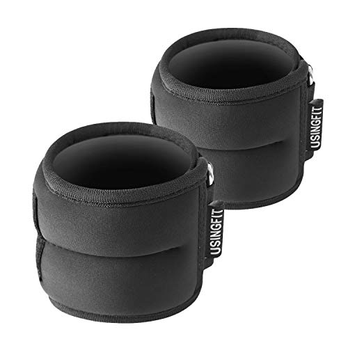 USINGFIT Ankle Weights Set for Men Wrist Weights for Women 2 * 0.5Kg / 2 * 1Kg / 2 * 1.5Kg / 2 * 2Kg Hand Leg Weight for Kids Sandbags Gym Fitness Running Walking Strength Training Equipment - 3KG Pair = 2 * 1.5KG (not for wrist)