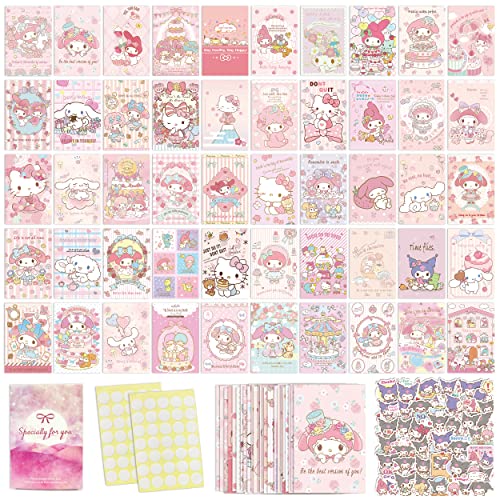 ArtBiz 160PCS Anime Wall Collage Kit Aesthetic Pictures, Pink Anime Photo Collection for Teen Girls, Manga Prints, Cute Posters for Room Bedroom Aesthetic