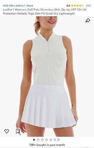 Women’s sleeveless golf shirt