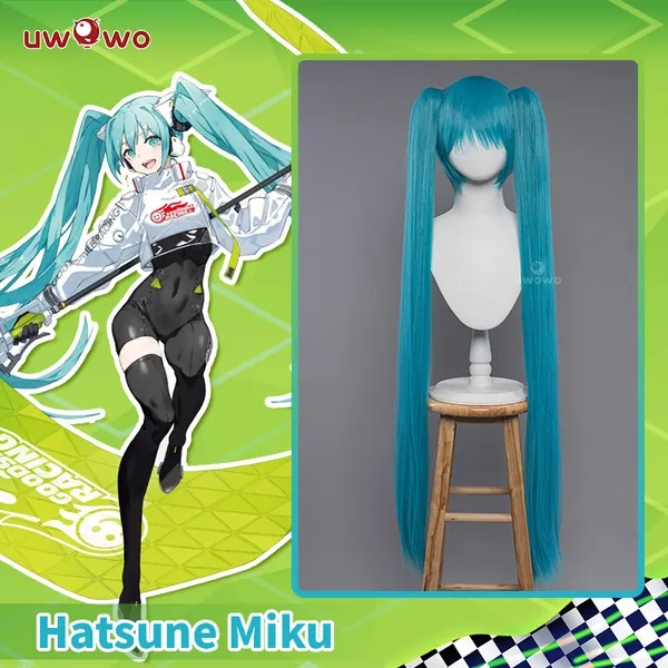 【Pre-sale】Uwowo Vocaloid Hatsune Miku 2022 Racing Ver Cosplay Wig Hatsune Miku Wig Blue Long Hair
