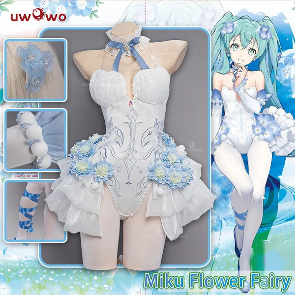【Pre-sale】Uwowo Vocaloid Hatsune Miku: Flower Fairy White Dress Figure Ver. Cosplay Costume | S