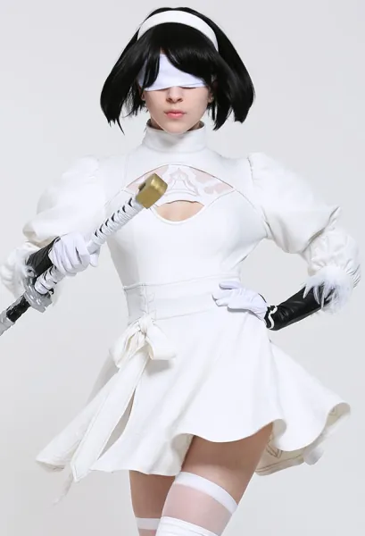 Soulcalibur VI 2P YoRHa No. 2 Type B 2B Nier: Automata 2B White Cosplay Costume