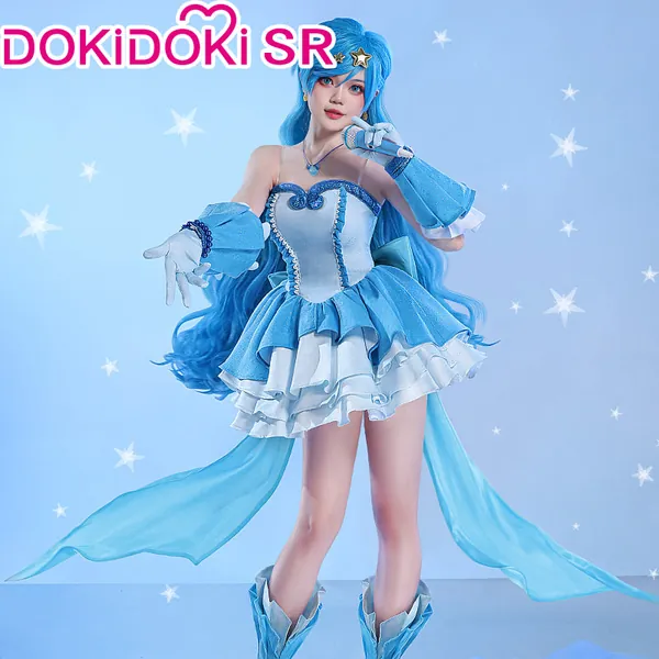 【Ready For Ship】DokiDoki-SR Anime Mermaid Melody Pichi Pichi Pitch Cosplay Hanon Hosho Costume/Shoes | S