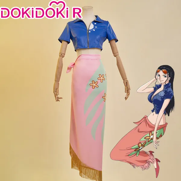 【Size S-3XL】DokiDoki-R Anime ONE PIECE Cosplay Nico Robin Cosplay Costume Women Miss Allsunday | S