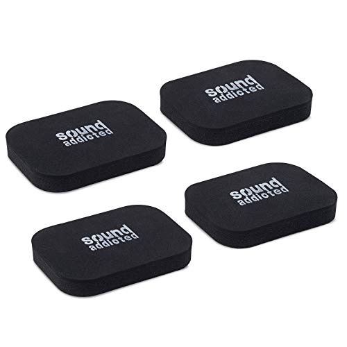 Sound Addicted Isolation Pads for Soundbar - Anti Vibrations Foam Pads Feet (4Pack) 3.5'' x 2.5'' x 0.65'' Suitable for Most Soundbars - BarPads (Rectangle) - Rectangle